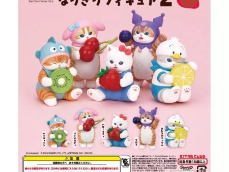 mofusand × Sanrio Characters Narikiri Figure 2 Complete Set Capsule Toy JAPAN Hot on Sale