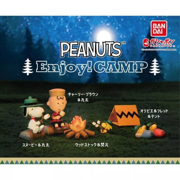 BANDAI PEANUTS Enjoy! CAMP Set of 4 Figure Capsule Toy JAPAN OFFICIAL Online Hot Sale