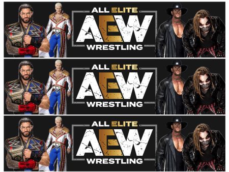 All Elite Aew Wrestling Edible Cake Topper Image Strips ABPID56729 Online Hot Sale