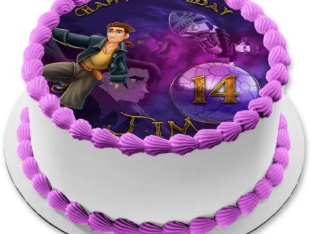 Disney Treasure Planet You ve Got the Makings of Greatness Jim Hawkins Long John Silver Treasure Map Edible Cake Topper Image ABPID56771 Online Hot Sale