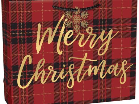 Plaid Merry Christmas Horizontal Bag Sale