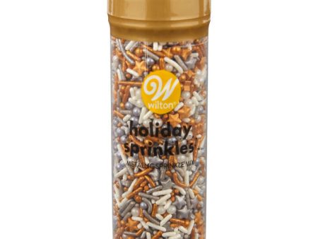 Metallic White, Silver and Gold Star Sprinkle Mix, 4.2 oz. For Discount