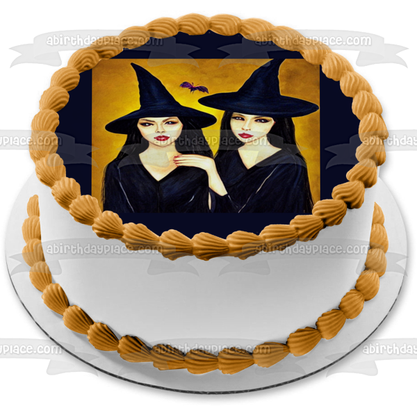 Happy Halloween Witch Sisters Edible Cake Topper Image ABPID56728 Online Hot Sale