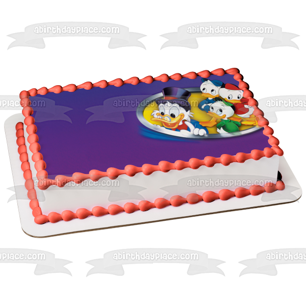 Duck Tales Scrooge McDuck Huey Duey Louie Edible Cake Topper Image ABPID56734 Fashion