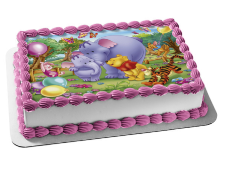 Disney Winnie the Pooh and the Heffalumps Tigger Roo Piglet Balloons Edible Cake Topper Image ABPID04046 Online Sale