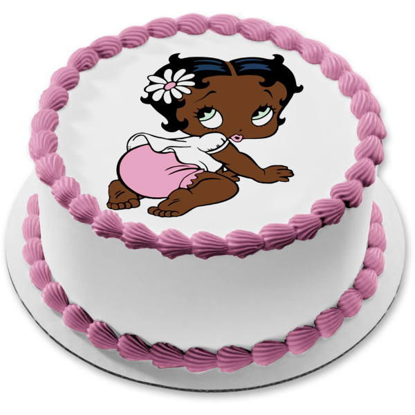 Baby Boop Crawling Edible Cake Topper Image ABPID56767 Hot on Sale