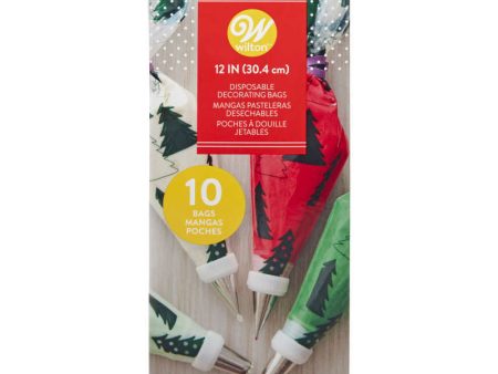 12-Inch Christmas Tree Disposable Decorating Piping Bags, 10-Count Set Online Hot Sale