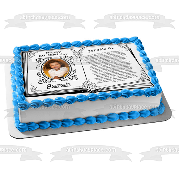 Bible Open Pages Edible Cake Topper Image ABPID56731 Cheap