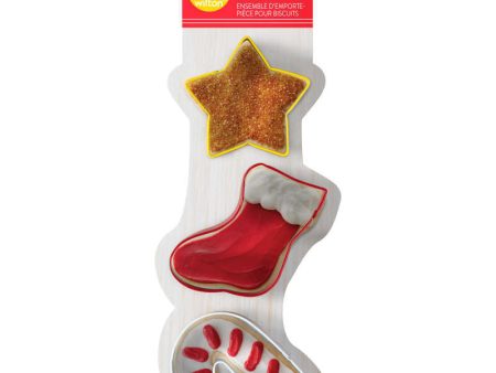 Metal Christmas Cookie Cutter Set, 3-Piece (Star, Candy Cane, Stocking) For Cheap