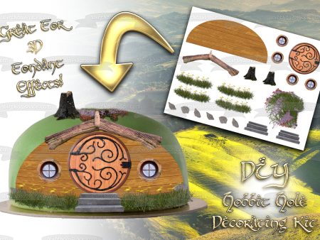 Hobbit Hole Decorating Kit Edible Cake Topper Image ABPID56780 For Sale