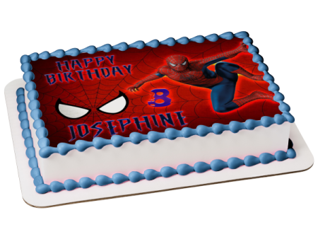 The Amazing Spider-Man Spider-Man Wall Crawl Edible Cake Topper Image ABPID56779 Discount