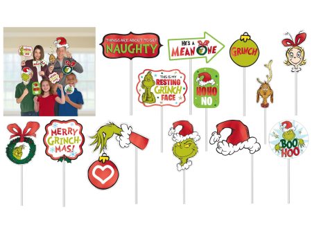 Traditional Grinch Photo Prop Kit, 13pcs Supply