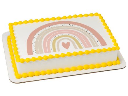 Pastel Rainbow Edible Cake Topper Image ABPDP27382 Online now