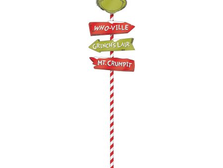 Christmas Grinch Directional Metal Yard Stake For Sale