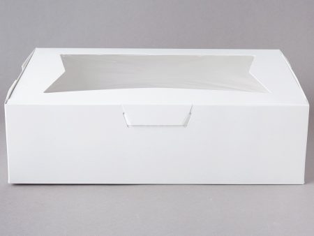 14  x 10  x 4  White Window Cake Box   Bakery Box Supply