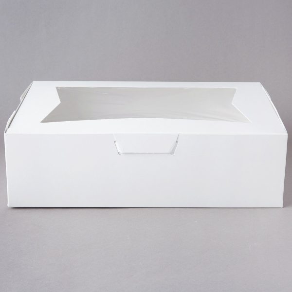 14  x 10  x 4  White Window Cake Box   Bakery Box Supply