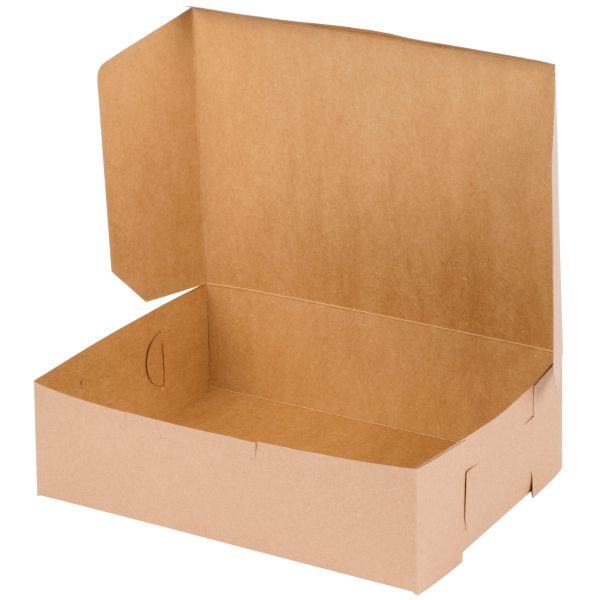 14  x 10  x 4  Kraft Quarter Sheet Cake Box   Bakery Box Online now