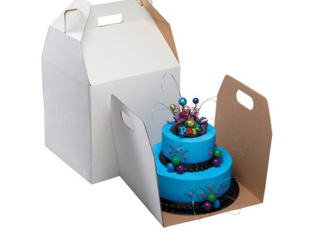 Tall Square with Handle Cake Box For Cheap