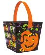 Cat & Pumpkin Halloween Paper Board Bucket Cheap