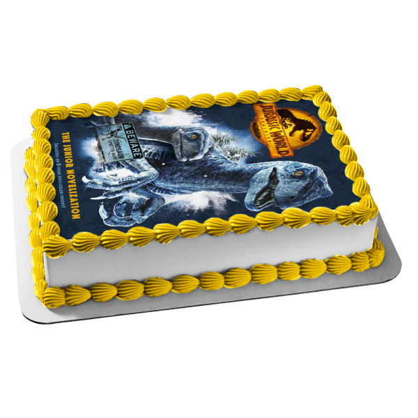 Jurassic World: Dominion Movie Poster with Dinosaurs Edible Cake Topper Image ABPID56385 Fashion