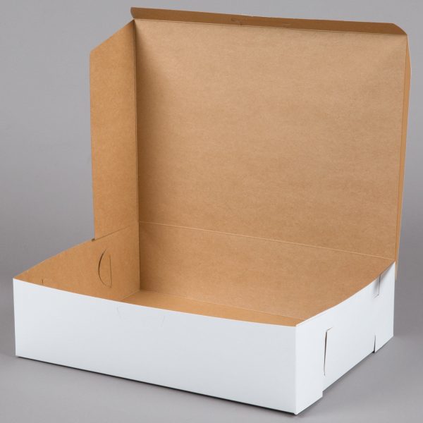 19  x 14  x 5  White Half Sheet Cake Box   Bakery Box Fashion