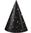 Neon Dots New Years Party Hats, 4ct on Sale