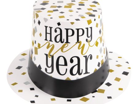 Black, Gold & Silver New Year Party Hat, 1ct on Sale