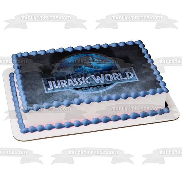 Jurassic World Logo and an  Indominus Rex Edible Cake Topper Image ABPID05054 For Cheap