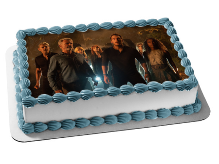 Jurassic World: Dominion Alan Owen Kayla and Claire Edible Cake Topper Image ABPID56386 For Sale