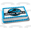 Jurassic World Logo Blue and Black Edible Cake Topper Image ABPID07886 For Discount