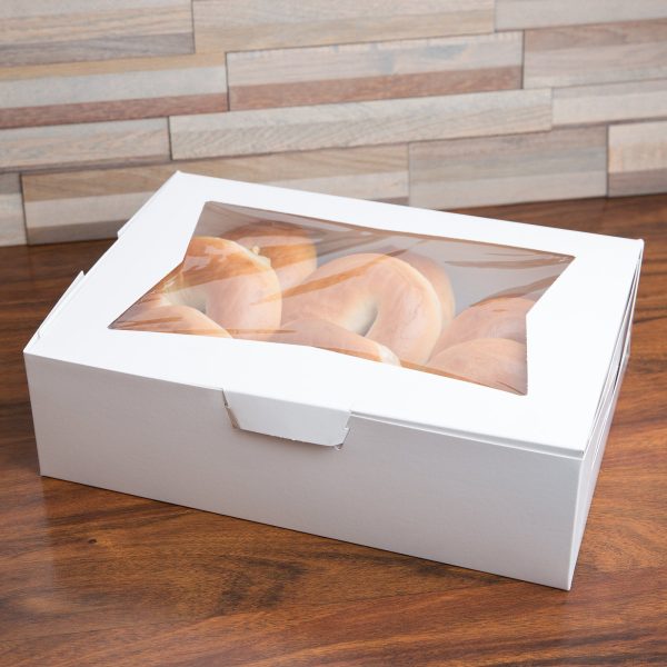 14  x 10  x 4  White Window Cake Box   Bakery Box Supply