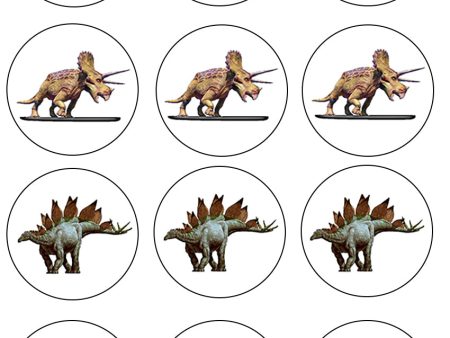 Dinosaurs Tyrannosaurus Rex Triceratops Stegosaurus Edible Cupcake Topper Images ABPID14798 For Discount