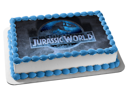 Jurassic World Logo and an  Indominus Rex Edible Cake Topper Image ABPID05054 For Cheap