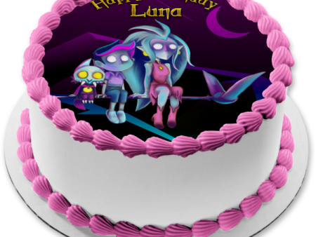 Birthday Buddies Inspired by the Owl House Luz Edalyn and King Edible Cake Topper Image ABPID56695 For Sale