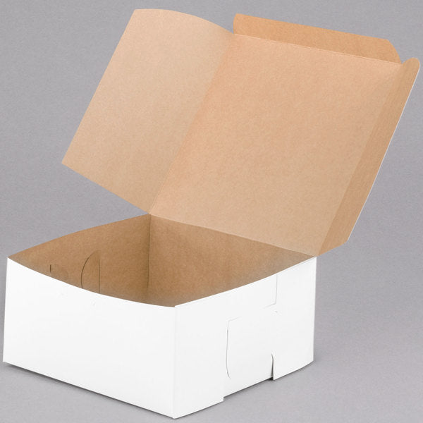 8  x 8  x 4  White Cake   Bakery Box For Discount